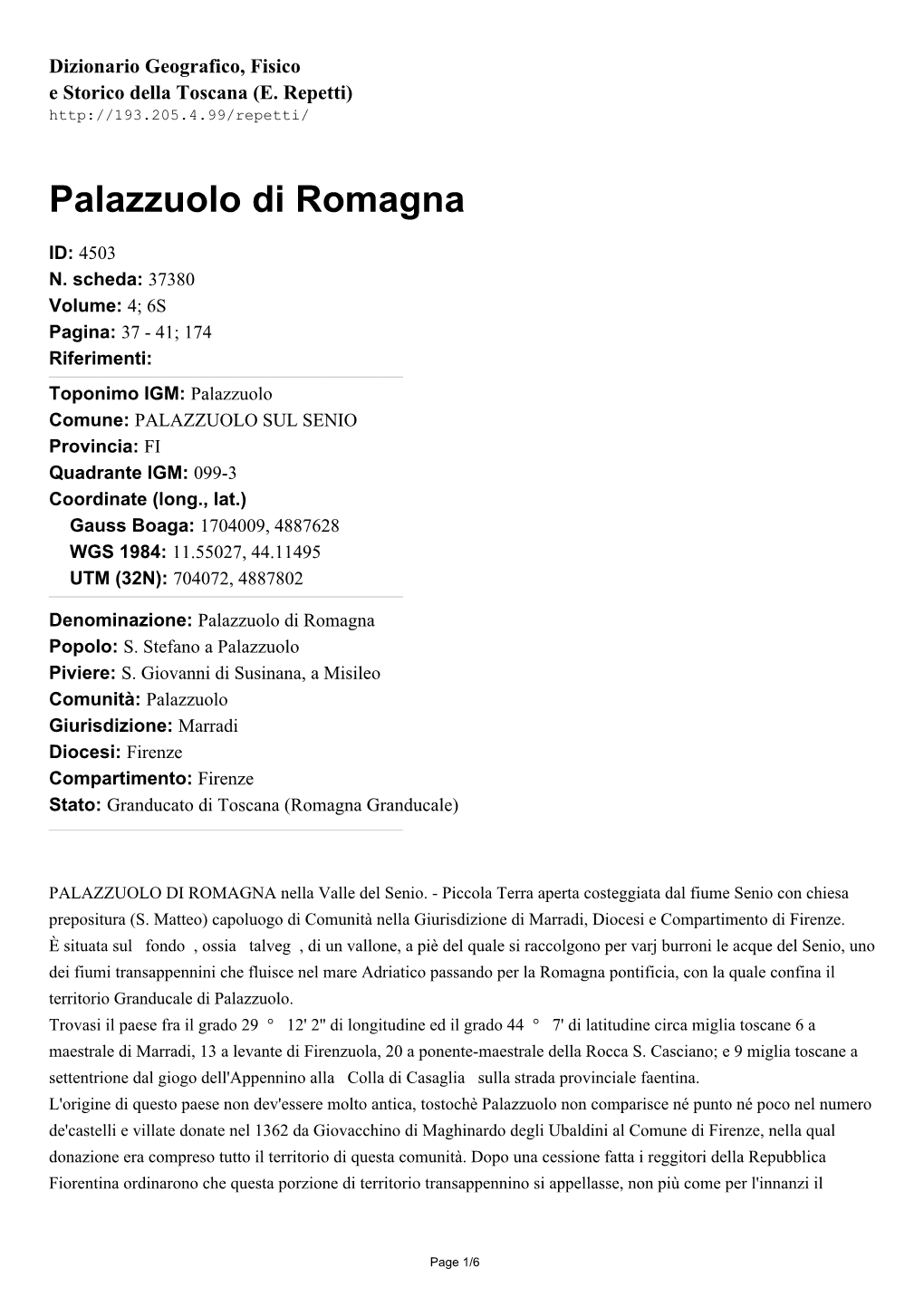 Palazzuolo Di Romagna