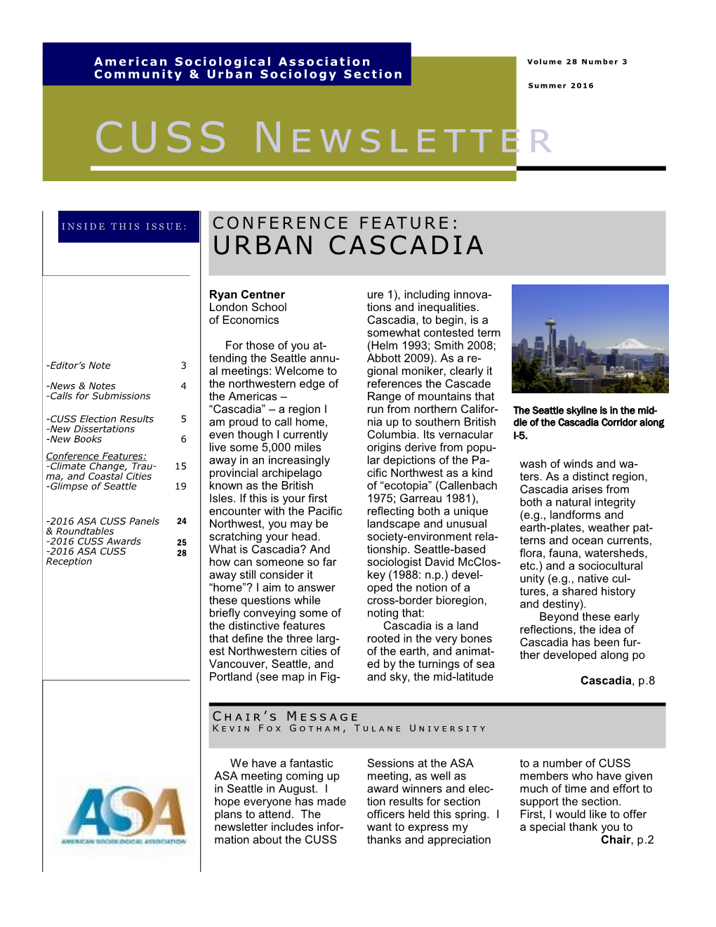 CUSS Newsletter