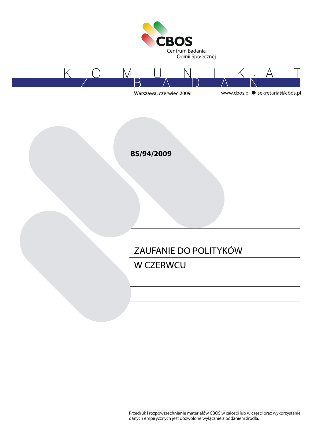 Zaufanie Do Polityków W Czerwcu