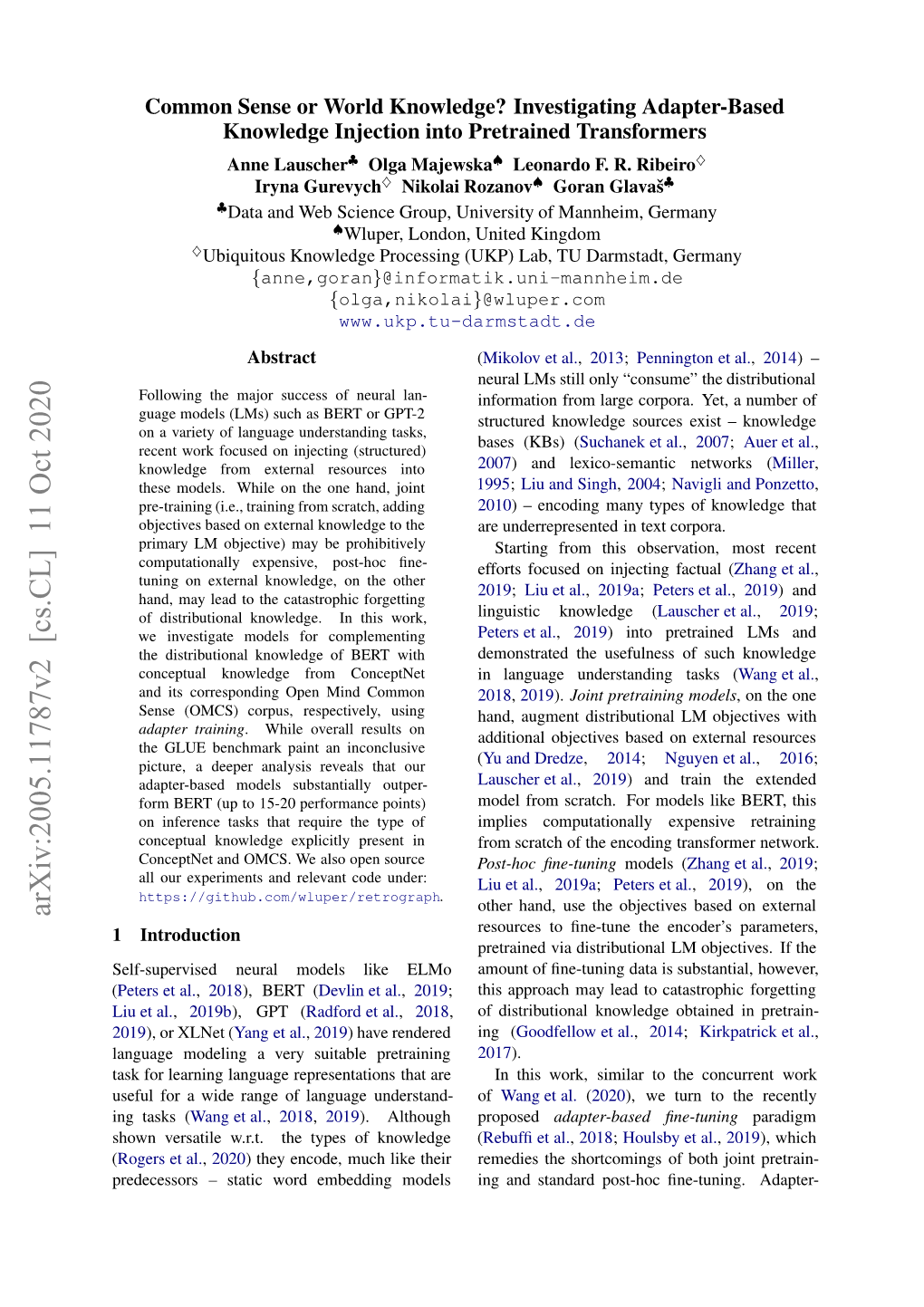 Arxiv:2005.11787V2 [Cs.CL] 11 Oct 2020 ( ( Hw Estl ...Tetpso Knowledge of Types the W.R.T