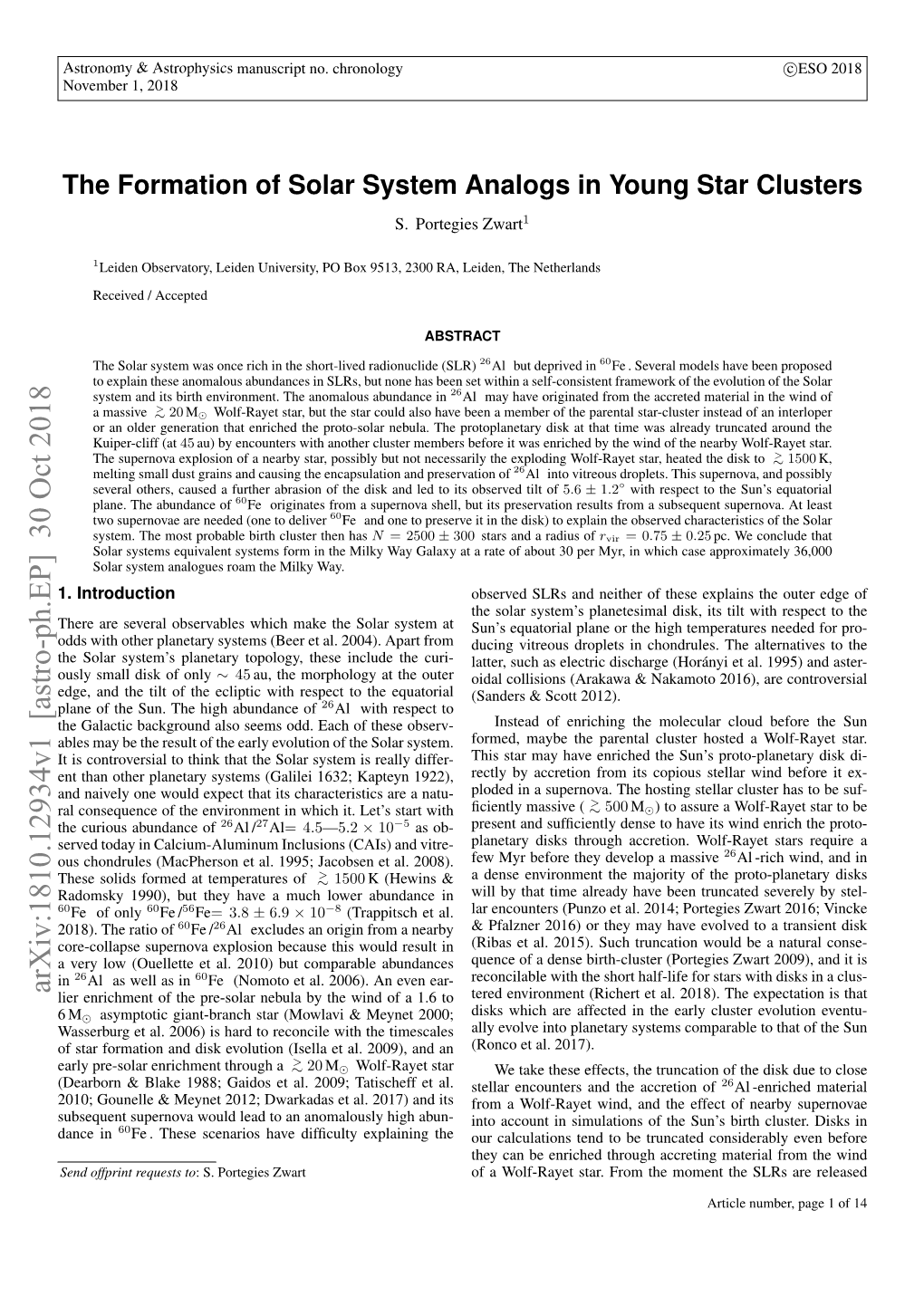 The Formation of Solar System Analogs in Young Star Clusters S