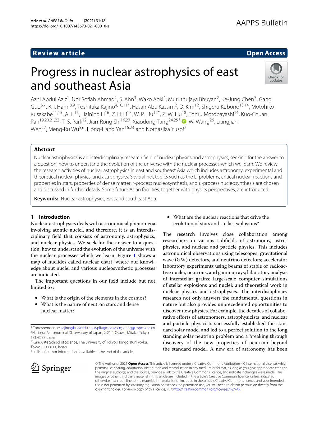 Progress in Nuclear Astrophysics of East and Southeast Asia