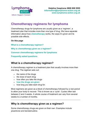 Chemotherapy Regimens for Lymphoma