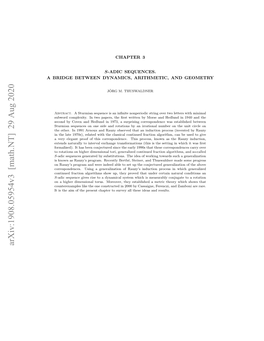 Arxiv:1908.05954V3 [Math.NT] 29 Aug 2020 Contents 3.1