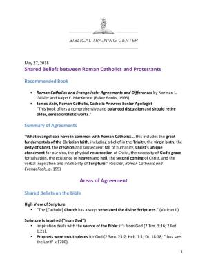 Shared Beliefs Between Roman Catholics and Protestants