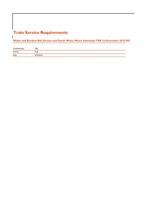 Train Service Requirements