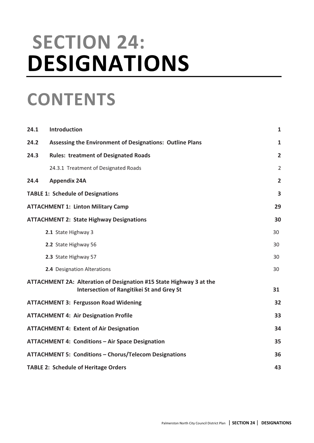 Section 24: Designations