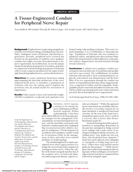 A Tissue-Engineered Conduit for Peripheral Nerve Repair