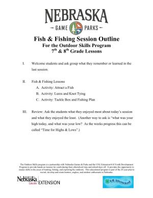 Fish & Fishing Session Outline