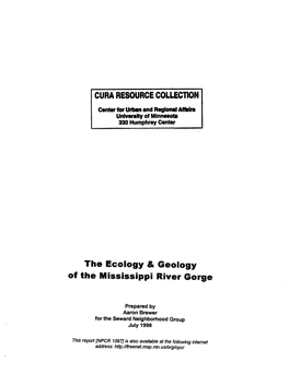 The Ecology & Geology of the Mississippi River Gorge