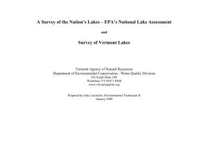 A Survey of the Nation's Lakes