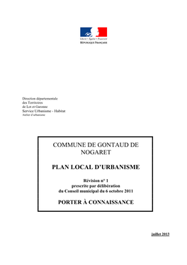 Commune De Gontaud De Nogaret Plan Local D