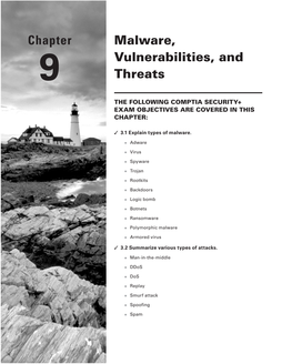 Chapter Malware, Vulnerabilities, and Threats