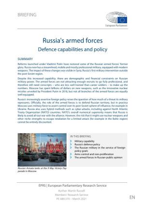 Russia's Armed Forces Defence Capabilities and Policy
