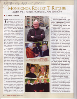 Page 1 of BOOKS, ART and PEOPIE 5 MONSIGNOR ROBERT T