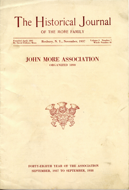 The Historical Journal of the MORE FAMILY