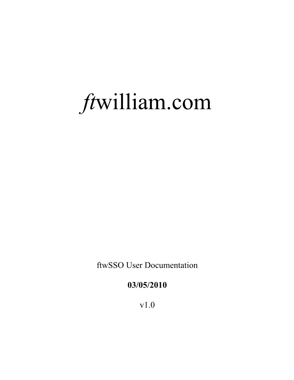 Ftwlink User Documentation