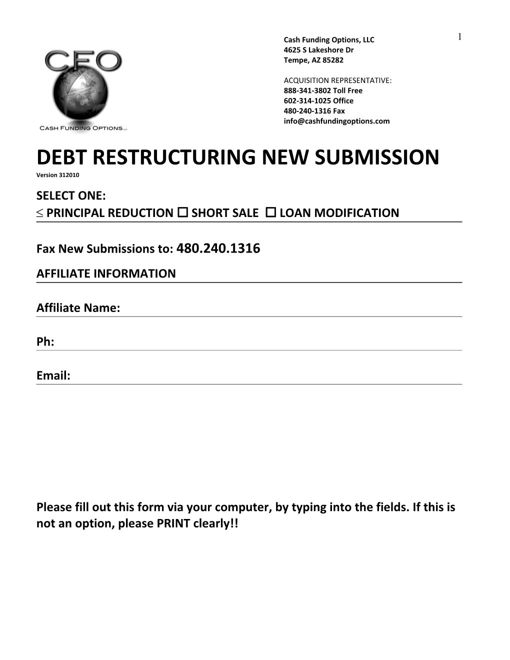 Debt Restructuring New Submission