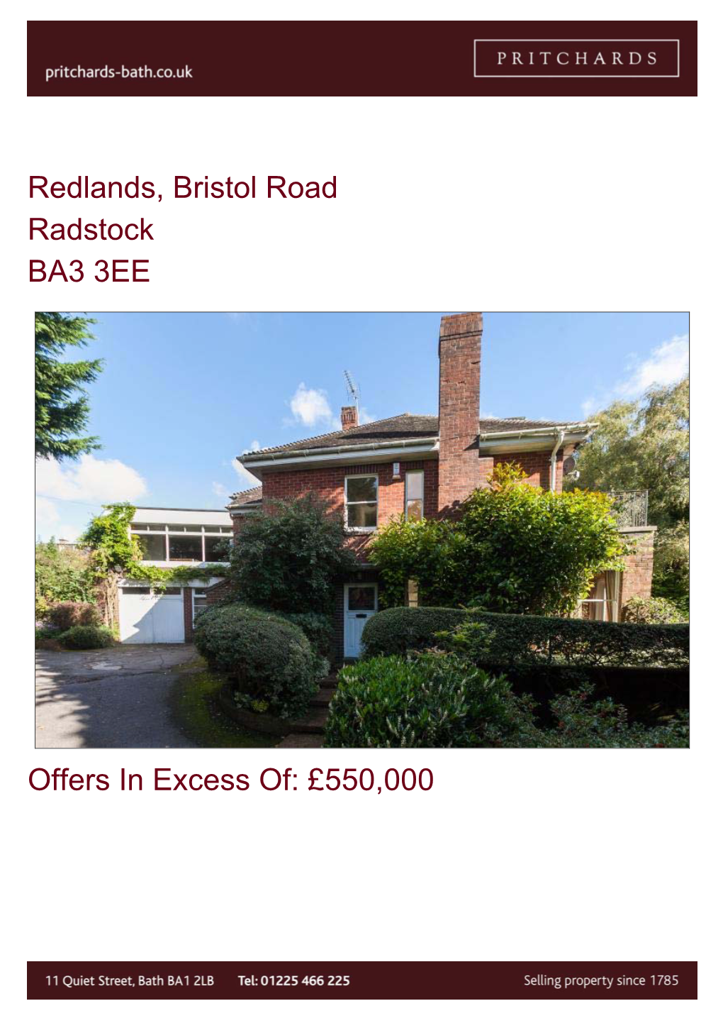 Redlands, Bristol Road Radstock BA3 3EE Offers in Excess Of