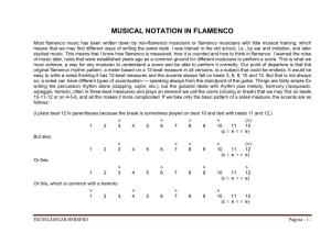 Musical Notation in Flamenco