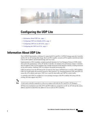 Configuring the UDP Lite