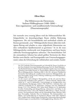 Das Militärwesen Des Fürstentums Sachen-Hildburghausen (1680-1806)