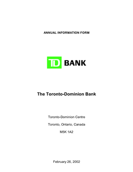 The Toronto-Dominion Bank