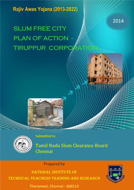 Slum Free City Plan of Action - Tiruppur Corporation