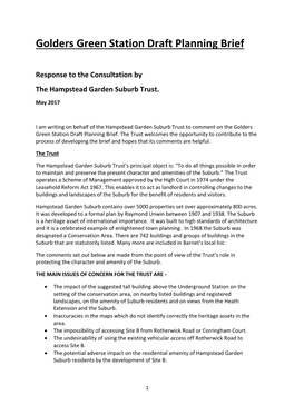 Golders Green Station Draft Planning Brief