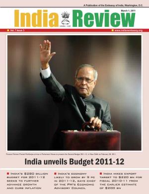 India Unveils Budget 2011-12