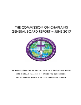 The Commission on Chaplains General Board Report – June 2017