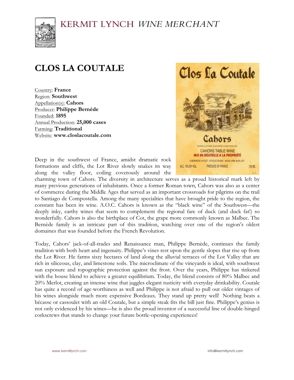 Clos La Coutale