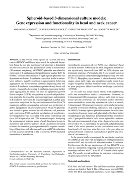 Gene Expression and Functionality in Head and Neck Cancer