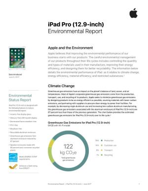 Ipad Pro (12.9-Inch) Environmental Report