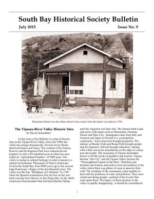 South Bay Historical Society Bulletin July 2015 Issue No