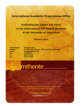 International Academic Programmes Office