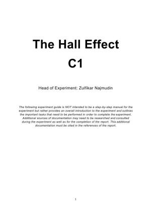 The Hall Effect C1