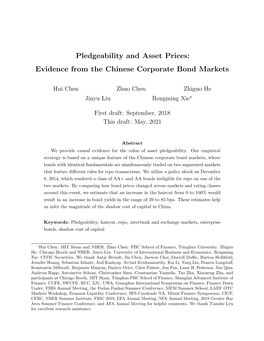 Pledgeability and Asset Prices: Evidence from the Chinese Corporate Bond Markets