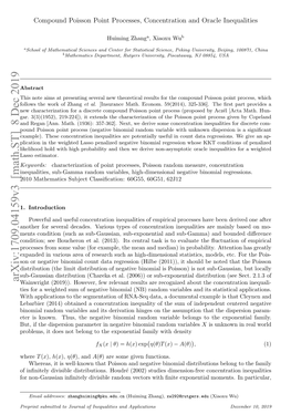 Compound Poisson Point Processes, Concentration and Oracle Inequalities