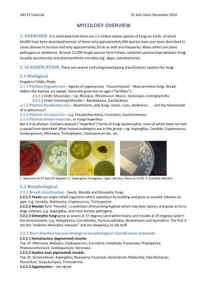 Davis Overview of Fungi and Diseases 2014