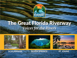 The Great Florida Riverway Voices for the Rivers the Great Florida Riverway Florida Great The
