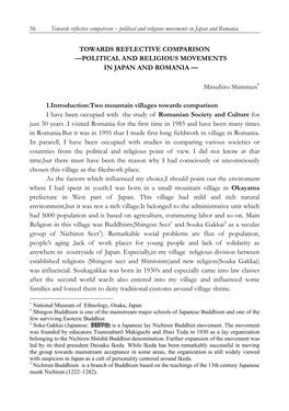 Political and Religious Movements in Japan and Romania