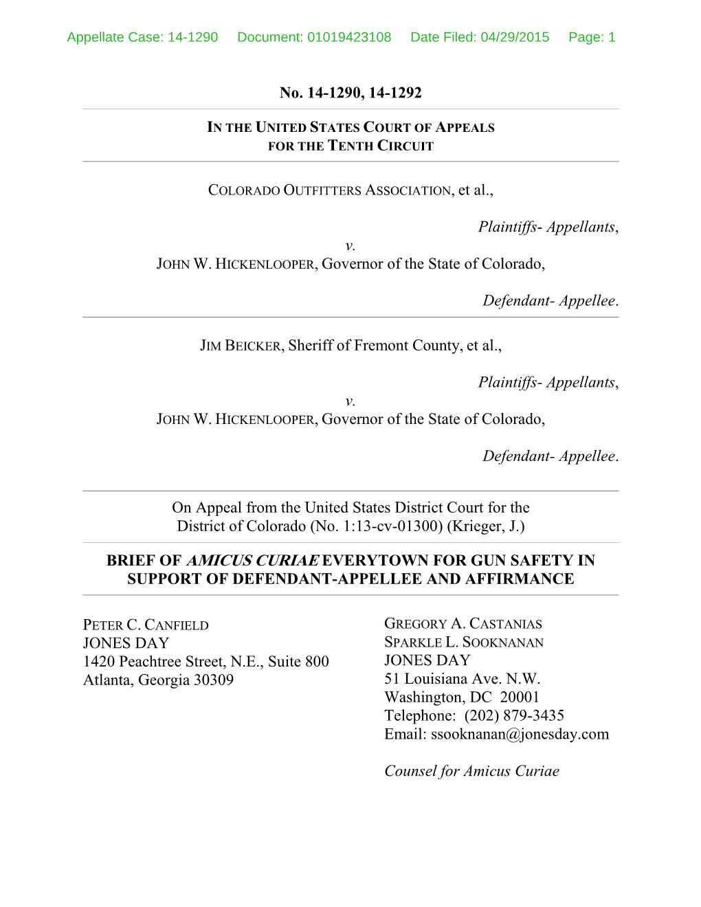 Brief of Amicus Curiae Everytown for Gun Safety in Support of Defendant-Appellee and Affirmance ______