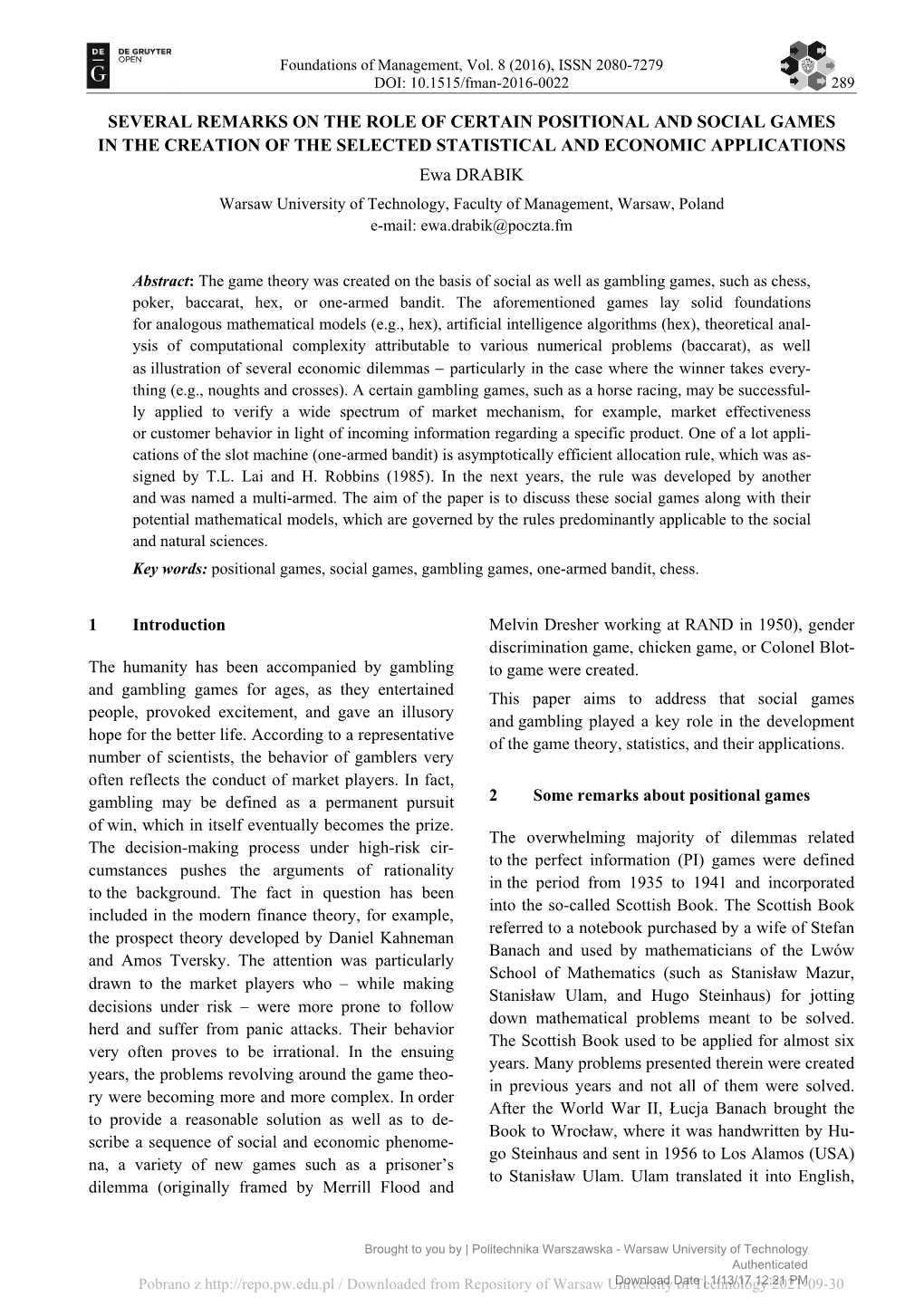 Several Remarks on the Role of Certain Positional