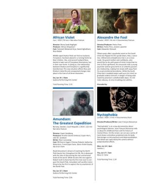 To Download the Printable 2021 Films Synopsis