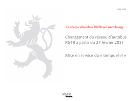 Changement Du Réseau D'autobus RGTR À Partir Du 27 Février 2017