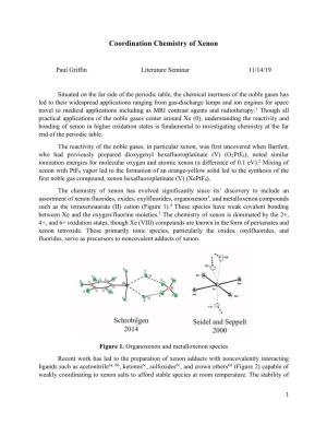Coordination Chemistry of Xenon