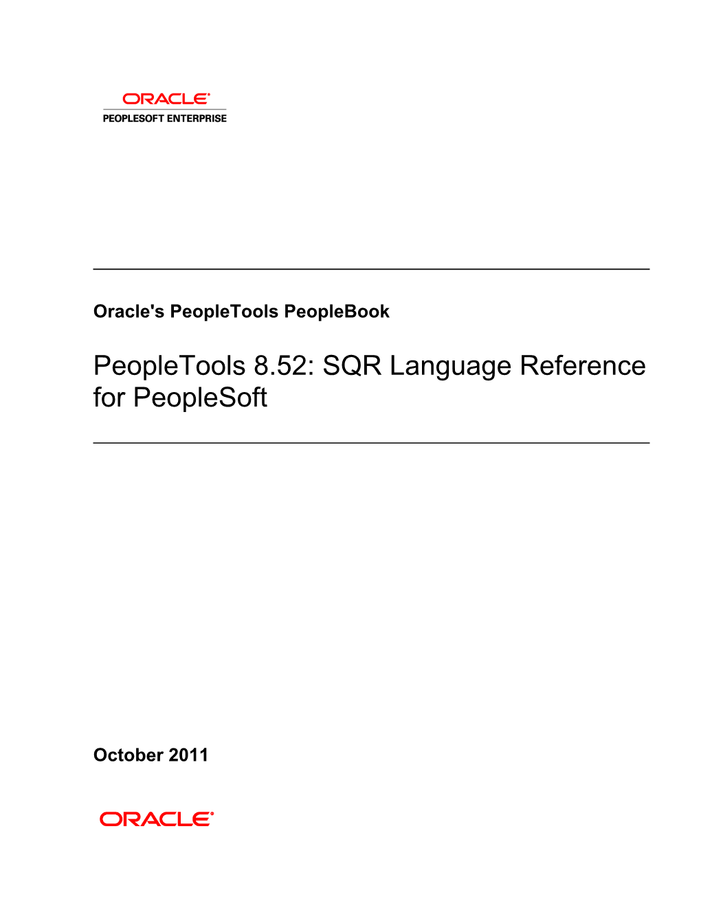 SQR Language Reference for Peoplesoft