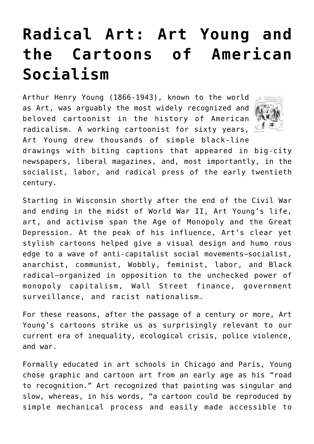 Art Young and the Cartoons of American Socialism