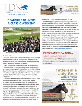 Deauville Delivers a Classic Weekend Cont